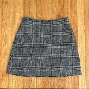 Aritzia Wilfred New Classic Check Wool-blend Mini Skirt
